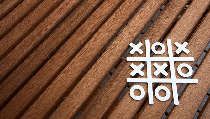 Custom wooden tic tac toe