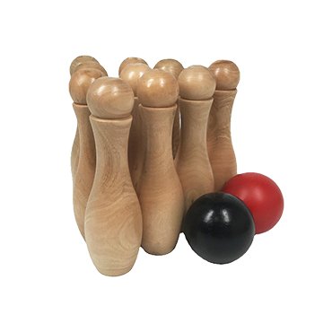 wooden bowling ball