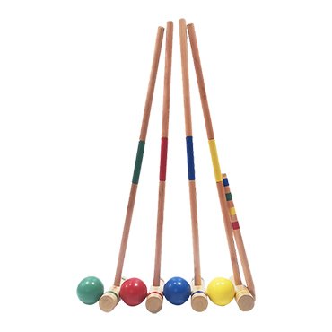 wooden croquet set