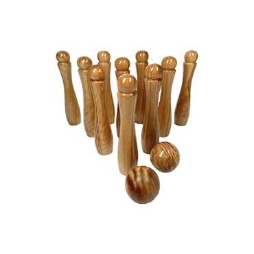 wooden ten pin bowling set