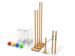 Croquet game set