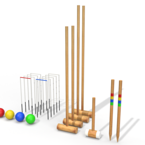 Croquet game set