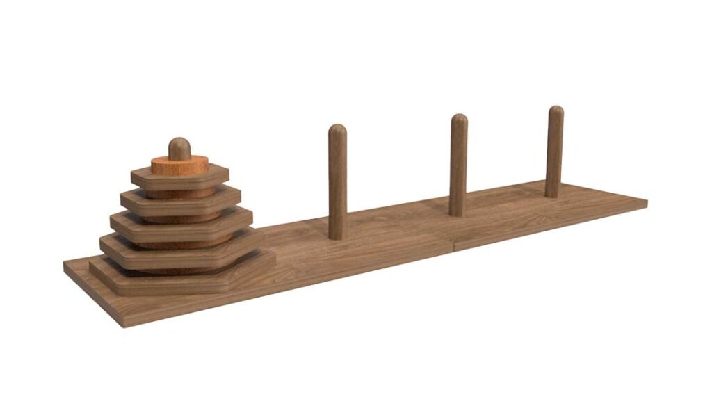 wooden tower of hanoi game design