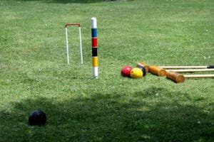 Croquet Set on grass