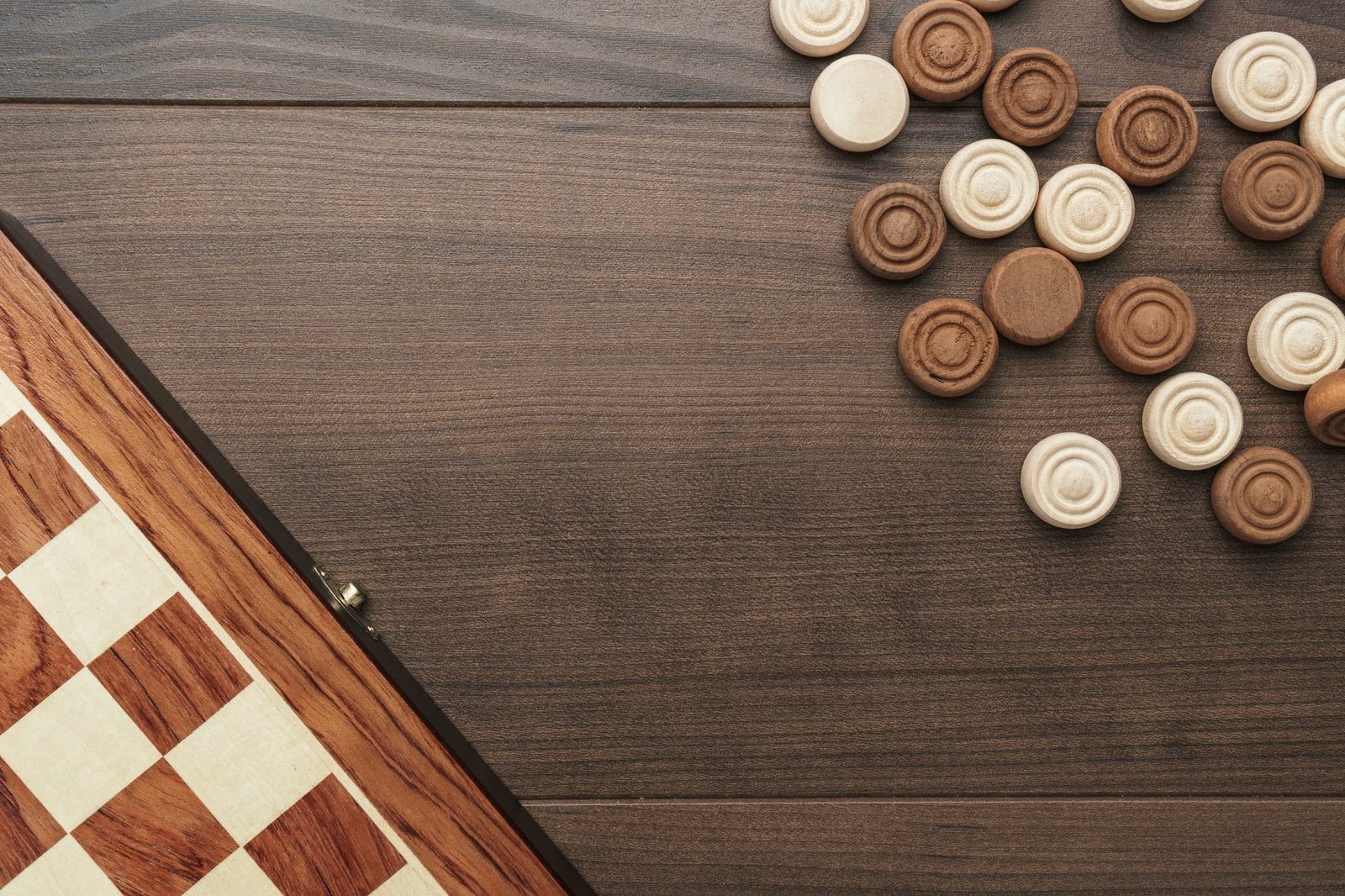 Wooden Draughts Game