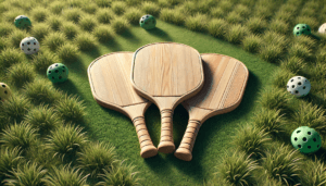 wooden pickleball paddle
