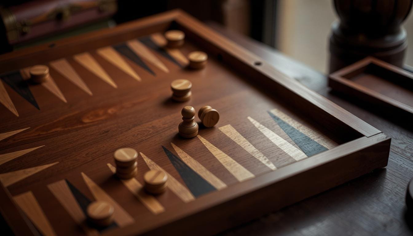 wooden Backgammon Game
