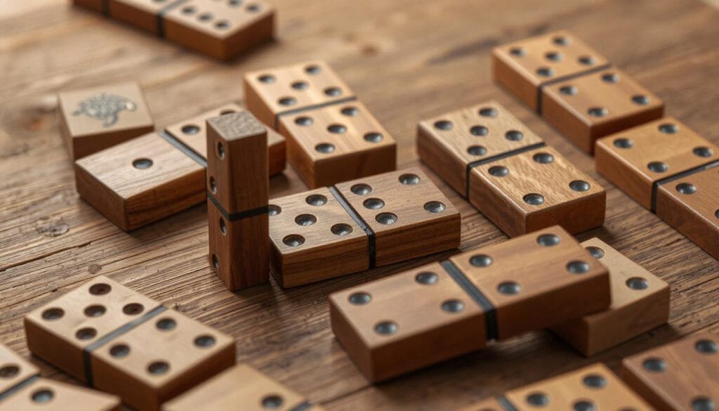 wooden dominoes game