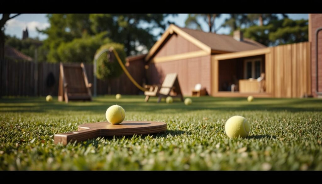 wooden pickleball set