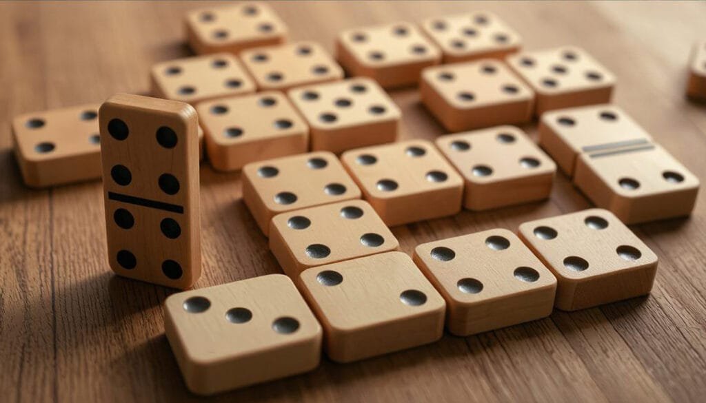 wood dominoes set