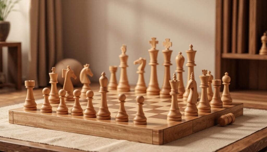 wooden classic chess
