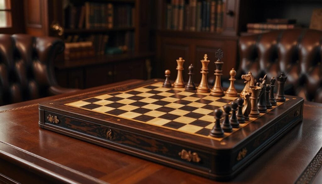 wooden chess board